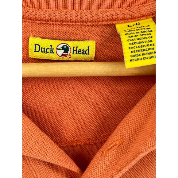 Duck Head vintage‎ size large men’s golf polo Orange - Picture 3 of 9